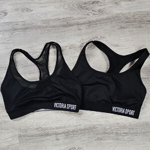 Victoria's Secret Sport Bundle of 2 Black Sports Bras Size Small